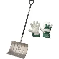Freund Victoria Freund-Victoria Alu-Schneeschieber mit Stahlkante inkl. Handschuhe Worker