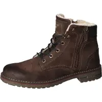 Mustang Herren Stiefelette Schnürboot warm gefüttert Reißverschluss 4201-601, Größe:42 EU, Farbe:Braun