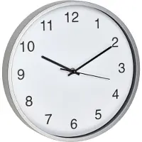 TFA-Dostmann Analoge Wanduhr grün/weiß, Wand, Mechanische Uhr, Rund, Silber, Weiß, Kunststoff, Glas