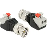 DeLOCK 65525, BNC, Schwarz, Silber