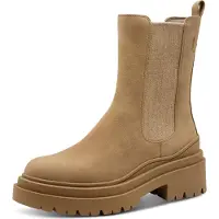 Tamaris Damen Stiefelette mit Touchit-Fußbett und Reißverschluss 1-25468-45, Größe:38 EU, Farbe:Beige