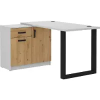 Masseno Schreibtisch MALTESA 138x67x75,3 cm Bürotisch Computertisch, Grau