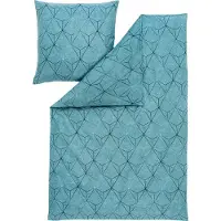 Estella Samt & Seide Flanellbettwäsche Cuneo petrol 135x200