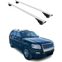Omtec Dachträger Gepäckträger für Ford Explorer 2006-2011 Grundträger Metall Silber 2x