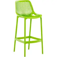 DELUKE Barhocker modern Grün LORL - Kunststoff, 105x45x53cm | Barhocker mit Lehne Tresenhocker Barstuhl Küchenhocker Thekenhocker hoher Stuhl