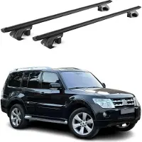 Aurilis Dachträger für Mitsubishi Pajero V80 2006-2021 3-5 tür 90kg Alu Schwarz 2x ABE