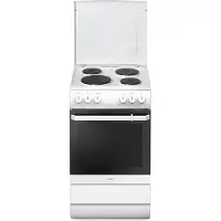 Amica SHE 11544 W Elektroherd, Weiß, 50 cm Breite, , Ober-/Unterhitze, 4 Kochfelder, Hitzeschutz-TÃ1/4r