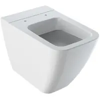Geberit Stand-Tiefspül-WC iCon Square Rimfree, wandbündig, geschlossene Form weiß
