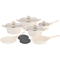 Klausberg KB-7884 12-teiliges Topfset mit Marmor-Antihaftbeschichtung