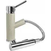 Granitan | CADO - Küchenarmatur - Ausziehbarer Auslauf - 2 Strahlarten - Beige - Messing - Keramikkopf