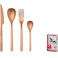 Comas Besteck-Set Canada Vintage Copper 24-tlg., Tafelbesteck, Edelstahl, Kupferfarben, 1231