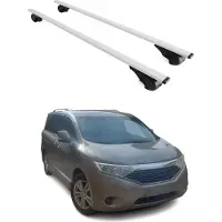 Omtec Dachträger Grundtäger für Nissan Quest 2011-2017 75kg Metall Silber 2 tlg