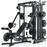 ATLETICA KSK Multipresse | COMBAT | Variant - KSK + Jammer Arms + X-Bench | 180 kg Steckgewichte | Smith Machine | hohe Rahmenstabilität