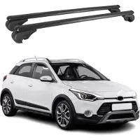 Omac Dachträger für Hyundai i20 2014-2020 Gepäckträger Grundträger Alu Schwarz 2x