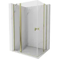 Mexen Mist Duo Pendeltür-Duschkabine 120 x 100 cm, transparent, gold - 8A4-120-100-50-00