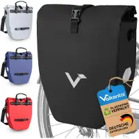 Valkental Fahrradtasche für Gepäckträger, wasserdichte Gepäckträgertasche - ValkBasic 20L schwarz