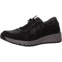 Waldlaufer Schnürhalbschuhe in schwarz, Gr. 6.5