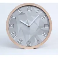 Tulup Holzuhr 20fi cm wanduhr - weiße Spitzen - abstrakt Dreiecke