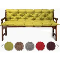 Sunnypillow Bankauflage Stuhlkissen Bankkissen 200 x 50 x 50 cm Sitzkissen und Rückenkissen für Hollywoodschaukel Polsterauflage Auflage - Grün