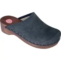 Berkemann Velours-Toeffler Uni-Erwachsene Clogs, Blau (Blau), 37 EU