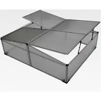 Markenlos Aluminium Frühbeet 100x120 m Gewächshaus für Tomaten und Pflanzen