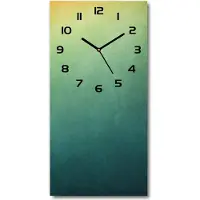 Tulup Wanduhr aus Glas – 30x60 cm - Glasbild - Glasuhr - Gehärtetes Glas -Hintergrund mit Farbverlauf