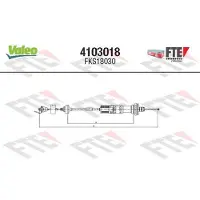Valeo 4103018 Kupplungsseil Seilzug passend für PEUGEOT 206 Schrägheck (2A/C) 828/597mm