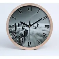 Tulup Holzuhr 30fi cm wanduhr - schwarze Spitzen - beschlagen die kosmopolitische Dubai über