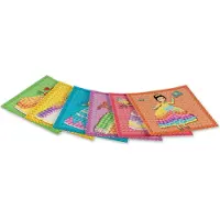 PlayMais 160197 MOSAIC Card Set DREAM PRINCESS, Karten zum bekleben, bunt, 6-teilig (1 Set)