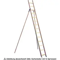 Theimer Holz Gartenleiter mit Erdspitzen und 20 Stufen