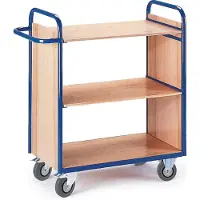 ROLLCART Etagenwagen, m.2 Wänden, 3 Etagen, 37 kg