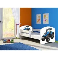 Clamaro Kinderbett, Babybett 70x140, 80x160, 80x180cm Juniorbett, Kind, Motiv, Schublade , Bett Farbe:42 Trecker, Ausführung:Mit Bettkasten, Bett Größe:180 x 80 cm