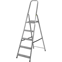 Proregal Metal Single Giraffe Einseitige-Metall-Bügelleiter | 3 Stufen | 125cm hoch| 125kg Tragkraft | Leiter, Stahlleiter, Trittleiter, Stufenleiter, Stehleiter, Haushaltsleiter