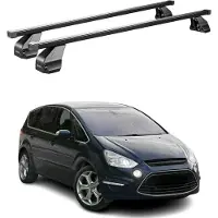 Menabo Dachträger Grundtäger für Ford S-Max 2006-2014 75kg Stahl Schwarz 2 tlg