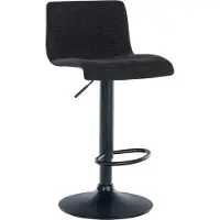 CLP Barhocker Branford höhenverstellbar und 360 drehbar | Farbe schwarz Material Stoff
