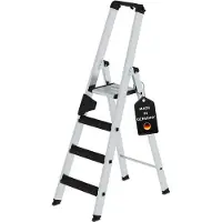 Proregal Stufen-Stehleiter einseitig begehbar mit clip-step relax 4 Stufen