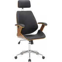 In And OutdoorMatch Bürostuhl Jamar - Kunstleder - Schwarz - Ergonomisch - 53 x 46 x 128 cm - Höhenverstellbar - Sitzhöhe 44-54 cm - Deluxe