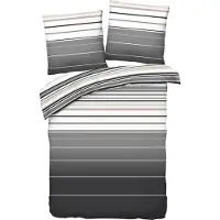 TRAUMSCHLAF Mako-Satin Bettwäsche Girona silber 200x200 cm + 2x 80x80 cm