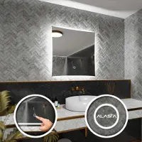 Alasta Badspiegel mit LED Beleuchtung und Touch-Schalter - Lisbon - 60 cm, 60 cm