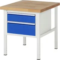 RAU Werkbank höhenverstellbar 8123A2, B750xT900xH840-1040mm, 2x Schublade-TA