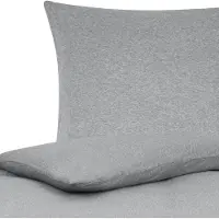 TRAUMSCHLAF Uni Jersey Melange Bettwäsche 200x200 cm + 2x 80x80 cm hellgrau