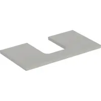 Geberit ONE Waschtischplatte, Ausschnitt mittig, für Aufsatzwaschtisch Schalenform, 75x3x47cm, 505.272.00.7, Farbe: greige lackiert matt