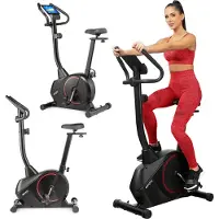 Gymtek Magnetischer Heimtrainer, Fahrrad für Zuhause - bis 135kg - 8 Widerstandsstufen, 9kg Schwungmasse - LCD Display - für Home Gym Fitness