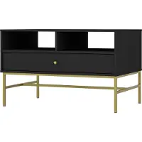 Masseno Couchtisch TORINO 100,2 cm Kaffetisch für Wohnzimmer Sofatisch Wohnzimmertisch Graphitfarben