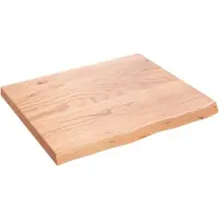 vidaXL "WINTER SALE"Waschtischplatte - schwere Qualität - Hellbraun 60x50x(2-4) cm Massivholz Behandelt - Garten & Heimwerken NEU5121561