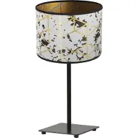 Light11 HOME Tischlampe GIA mit goldenem Muster – Moderne Tischleuchte mit Lampenschirm für Wohnzimmer und Schlafzimmer