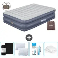 Bestway Luftmatratze - 2-Personen - 152 x 203 x 51 cm - Grau - - Inklusive Zubehör