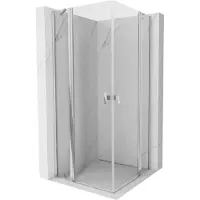 Mexen Mist Duo Duschkabine schwenkbar 80 x 80 cm, transparent, chrom - 8A4-080-080-01-00