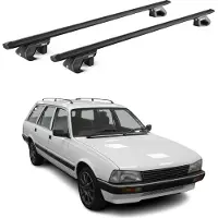 Aurilis Dachträger Gepäckträger für Peugeot 505 Wagon 1980-1992 Alu Schwarz 2 tlg ABE