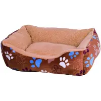Nobby Komfortbett eckig Classic Lissi braun, Maße: 80 x 70 x 22 cm